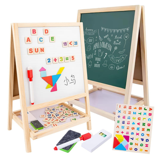 Wooden Kids Drawing Board (Double-Sided) Ages 2-8